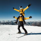 two Skiers on a mountain